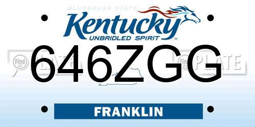 646ZGG Kentucky License Plate