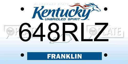 648RLZ Kentucky License Plate