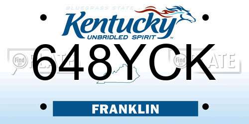 648YCK Kentucky License Plate