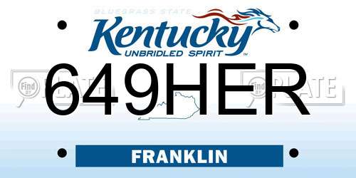 649HER Kentucky License Plate