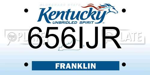 656IJR Kentucky License Plate
