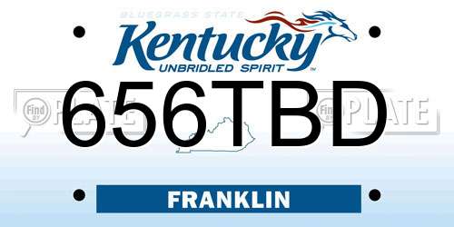 656TBD Kentucky License Plate
