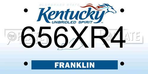 656XR4 Kentucky License Plate