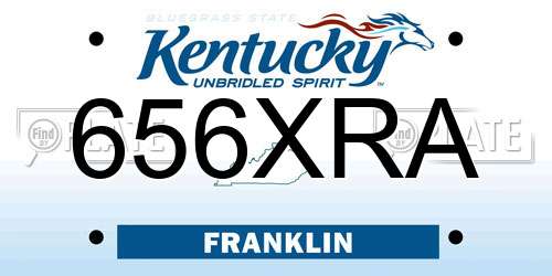 656XRA Kentucky License Plate