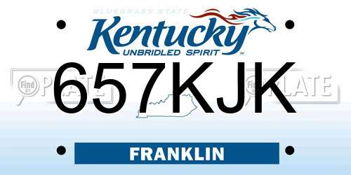 657KJK Kentucky License Plate