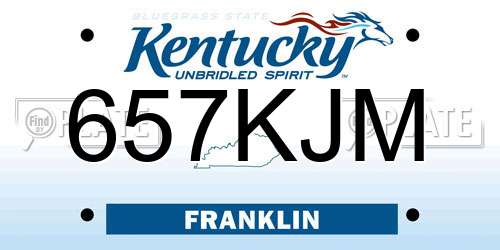 657KJM Kentucky License Plate
