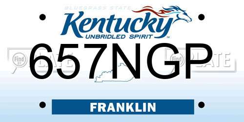 657NGP Kentucky License Plate