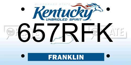 657RFK Kentucky License Plate