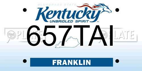 657TAI Kentucky License Plate