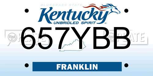 657YBB Kentucky License Plate