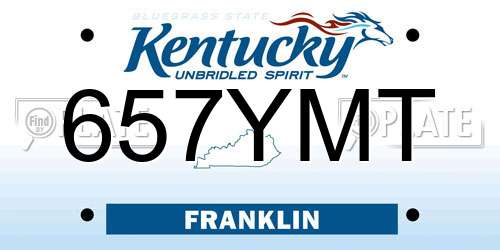 657YMT Kentucky License Plate