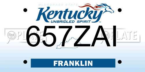 657ZAI Kentucky License Plate