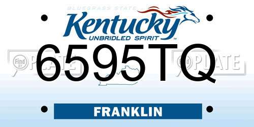 6595TQ Kentucky License Plate