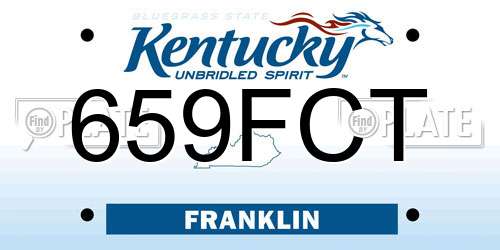 659FCT Kentucky License Plate