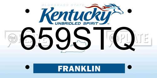 659STQ Kentucky License Plate