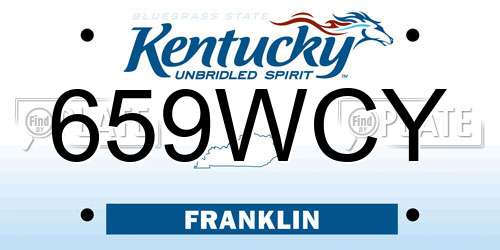 659WCY Kentucky License Plate
