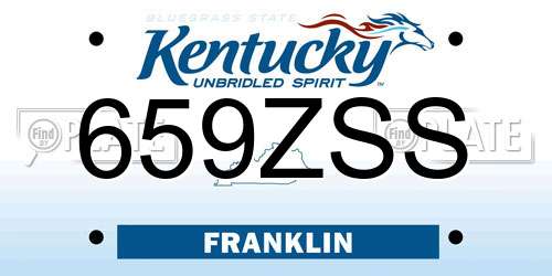 659ZSS Kentucky License Plate