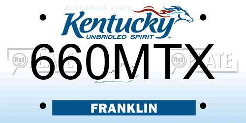 660MTX Kentucky License Plate