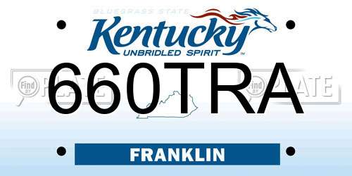 660TRA Kentucky License Plate