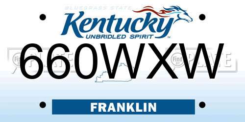 660WXW Kentucky License Plate