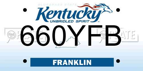 660YFB Kentucky License Plate