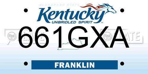 661GXA Kentucky License Plate