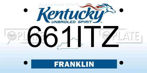 661ITZ Kentucky License Plate