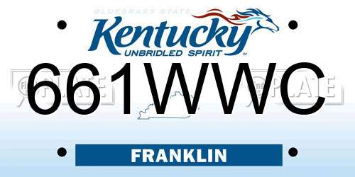 661WWC Kentucky License Plate