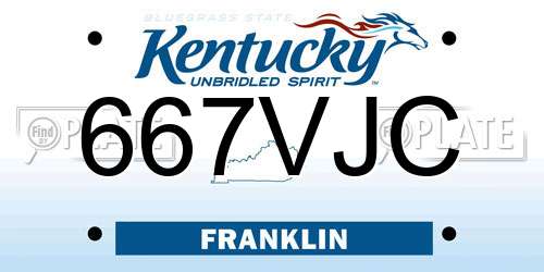 667VJC Kentucky License Plate