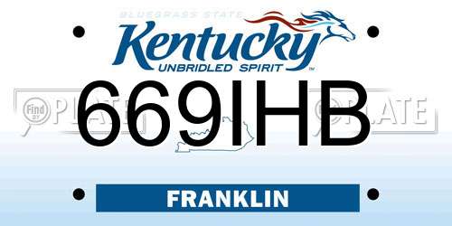 669IHB Kentucky License Plate