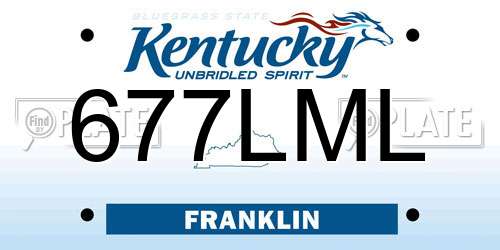677LML Kentucky License Plate