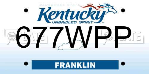 677WPP Kentucky License Plate