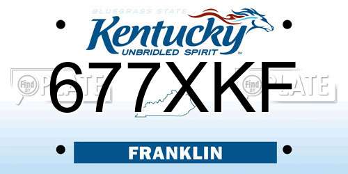 677XKF Kentucky License Plate