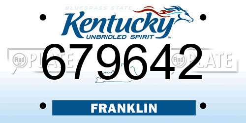 679642 Kentucky License Plate