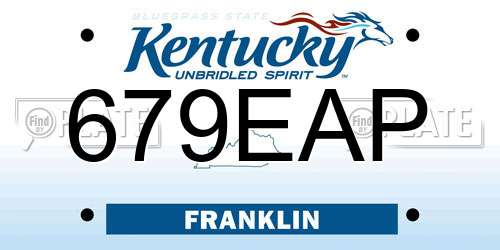 679EAP Kentucky License Plate