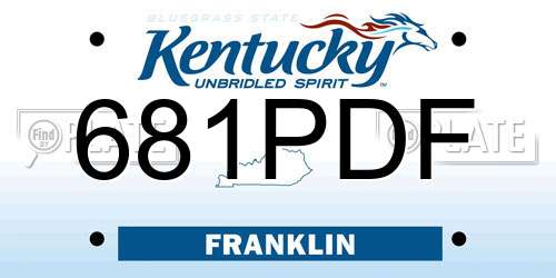 681PDF Kentucky License Plate
