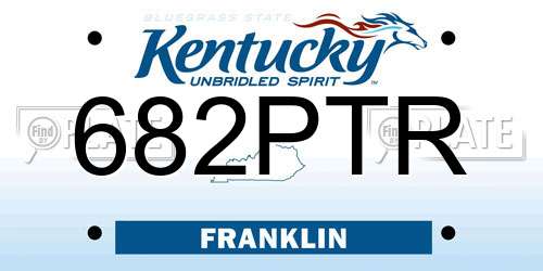 682PTR Kentucky License Plate