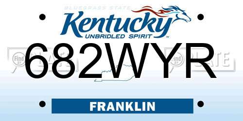 682WYR Kentucky License Plate