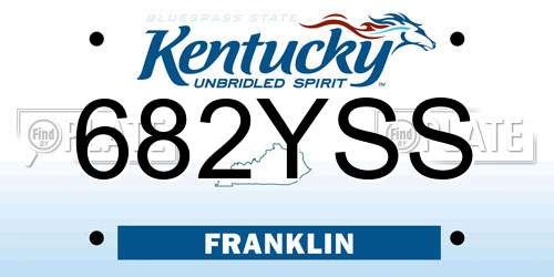 682YSS Kentucky License Plate