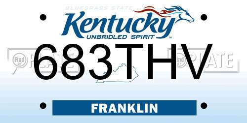 683THV Kentucky License Plate