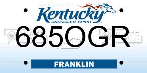685OGR Kentucky License Plate