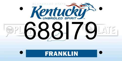 688I79 Kentucky License Plate