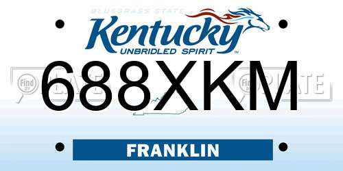 688XKM Kentucky License Plate