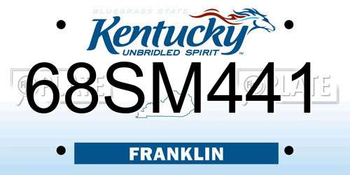 68SM441 Kentucky License Plate