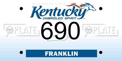690 Kentucky License Plate