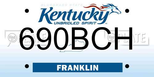 690BCH Kentucky License Plate