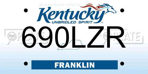 690LZR Kentucky License Plate
