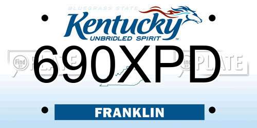 690XPD Kentucky License Plate