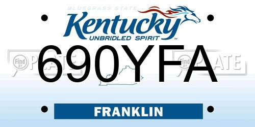 690YFA Kentucky License Plate