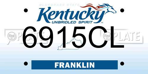 6915CL Kentucky License Plate